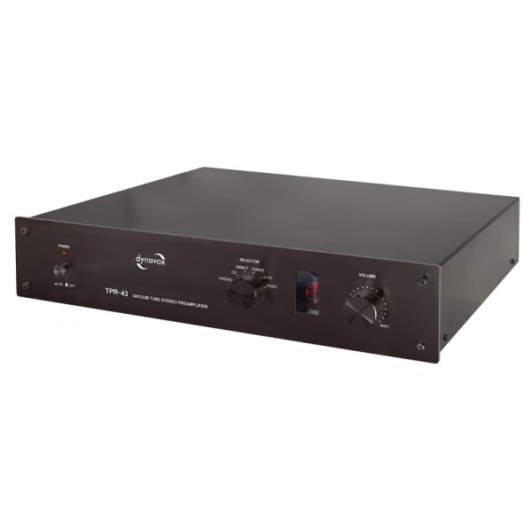 Dynavox Röhrenvorstufe TPR-43 schwarz mit Phono MM/MC