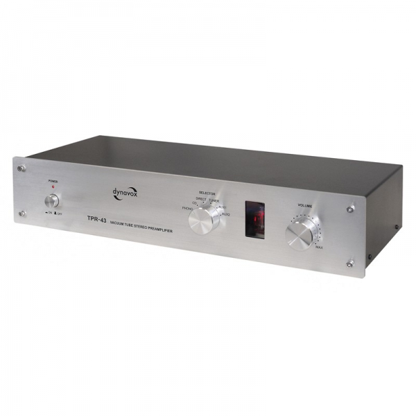 Dynavox Röhrenvorstufe TPR-43 silber mit Phono MM/MC